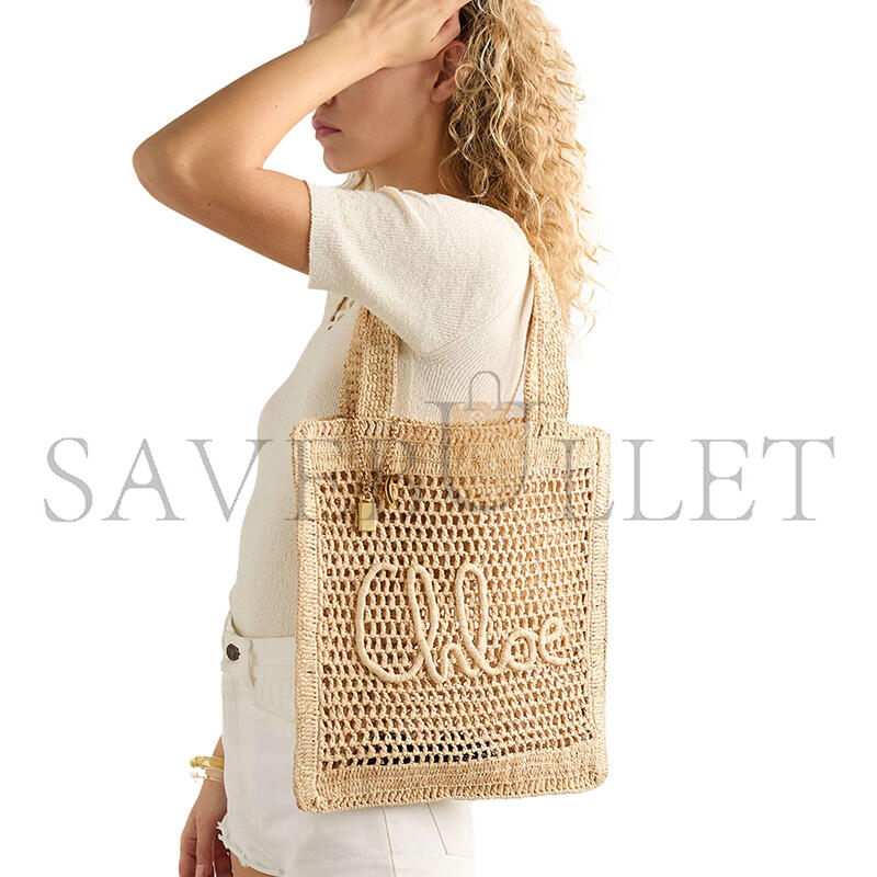Ch10É summer banana embellished raffia tote ch25us901p08-24p (36*33*2cm)